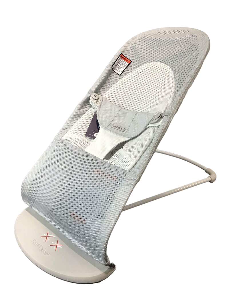  BabyBjorn Bouncer Balance, Silver White Mesh, Light Gray Frame