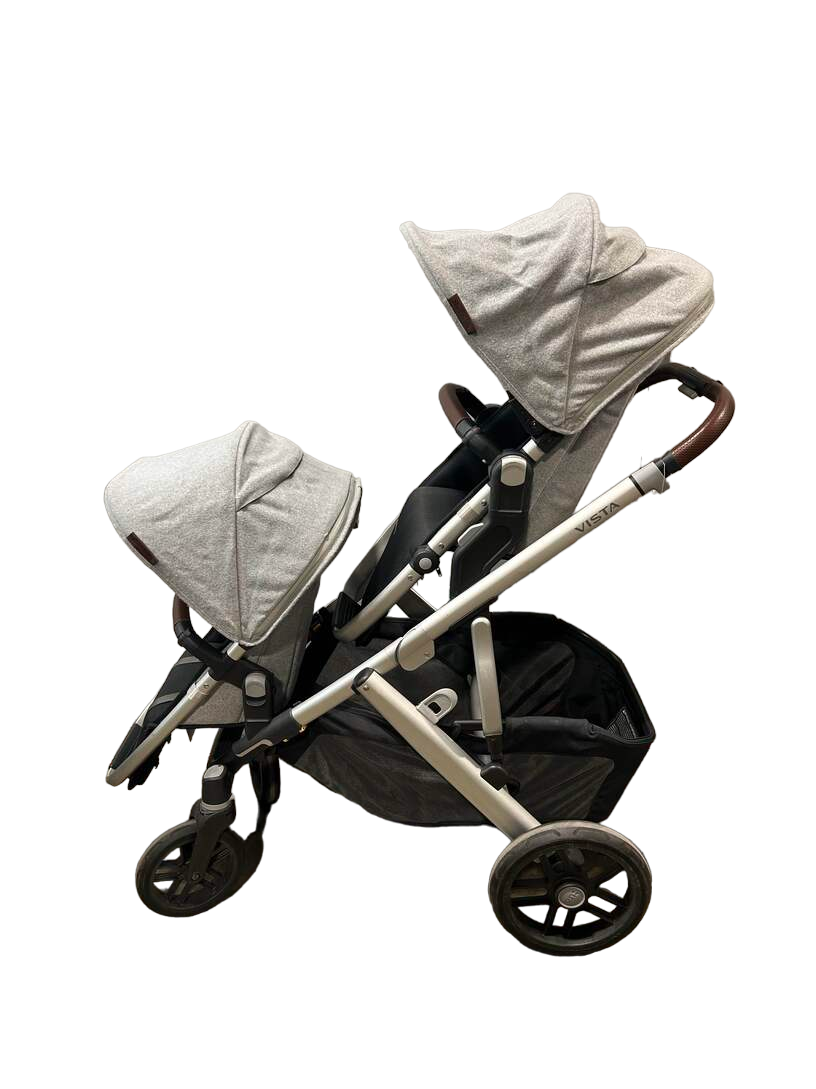  UPPAbaby VISTA V2 Double Stroller, 2020, Stella (Grey Brushed Melange)