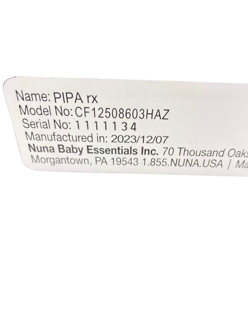  Nuna PIPA Rx Infant Car Seat With RELX Base, Hazelwood, 2023