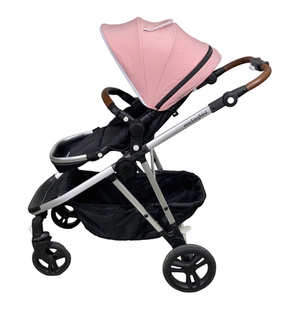  Mockingbird Single To Double Stroller, 2022, Silver With Penny Leather, Windowpane, Bloom