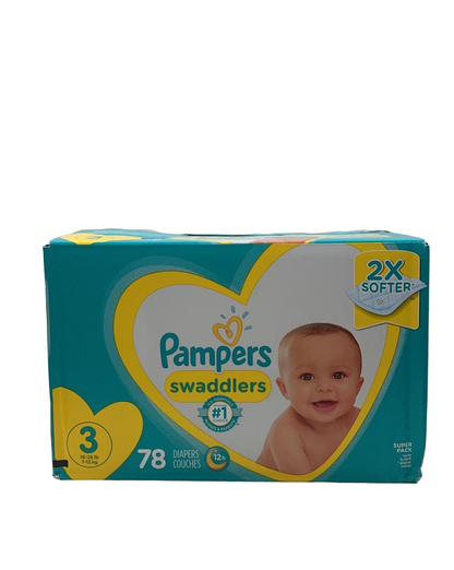  Pampers Swaddlers Diapers, Size 3, 78 Count