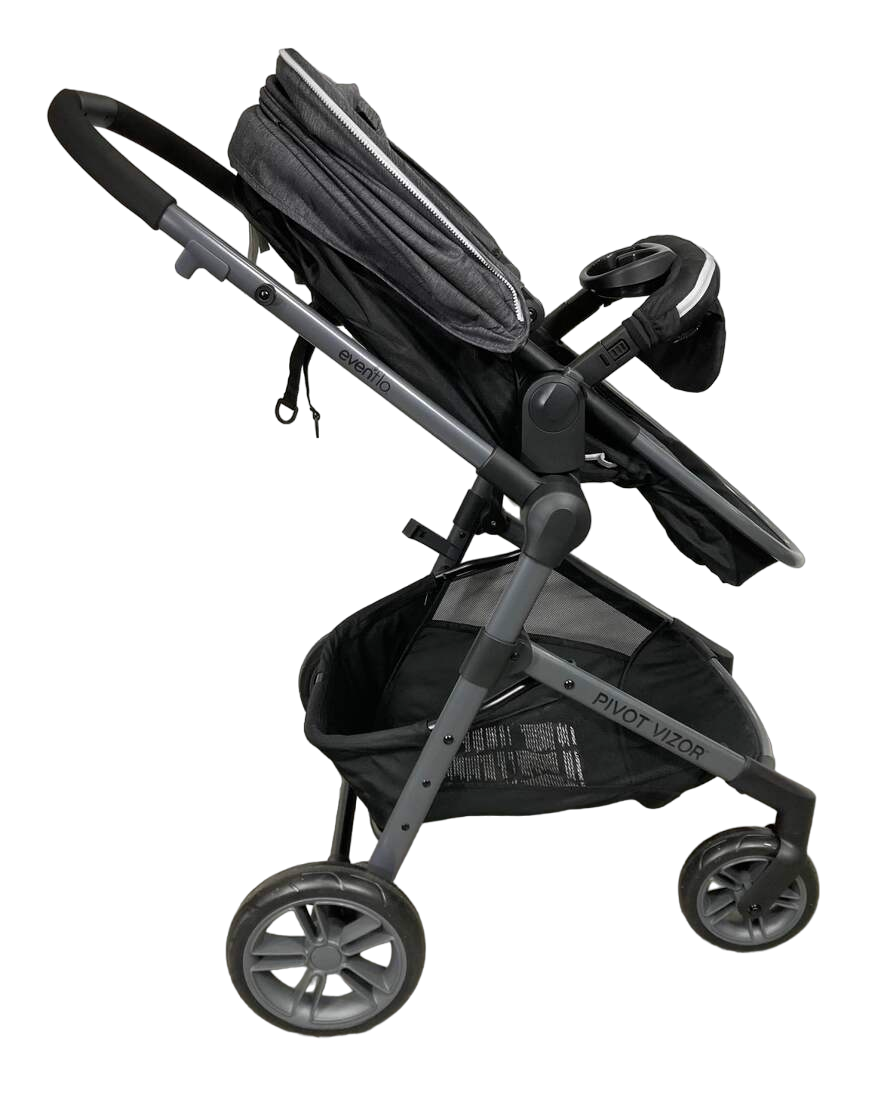  Evenflo Pivot Vizor Travel System, 2022, Chase Black