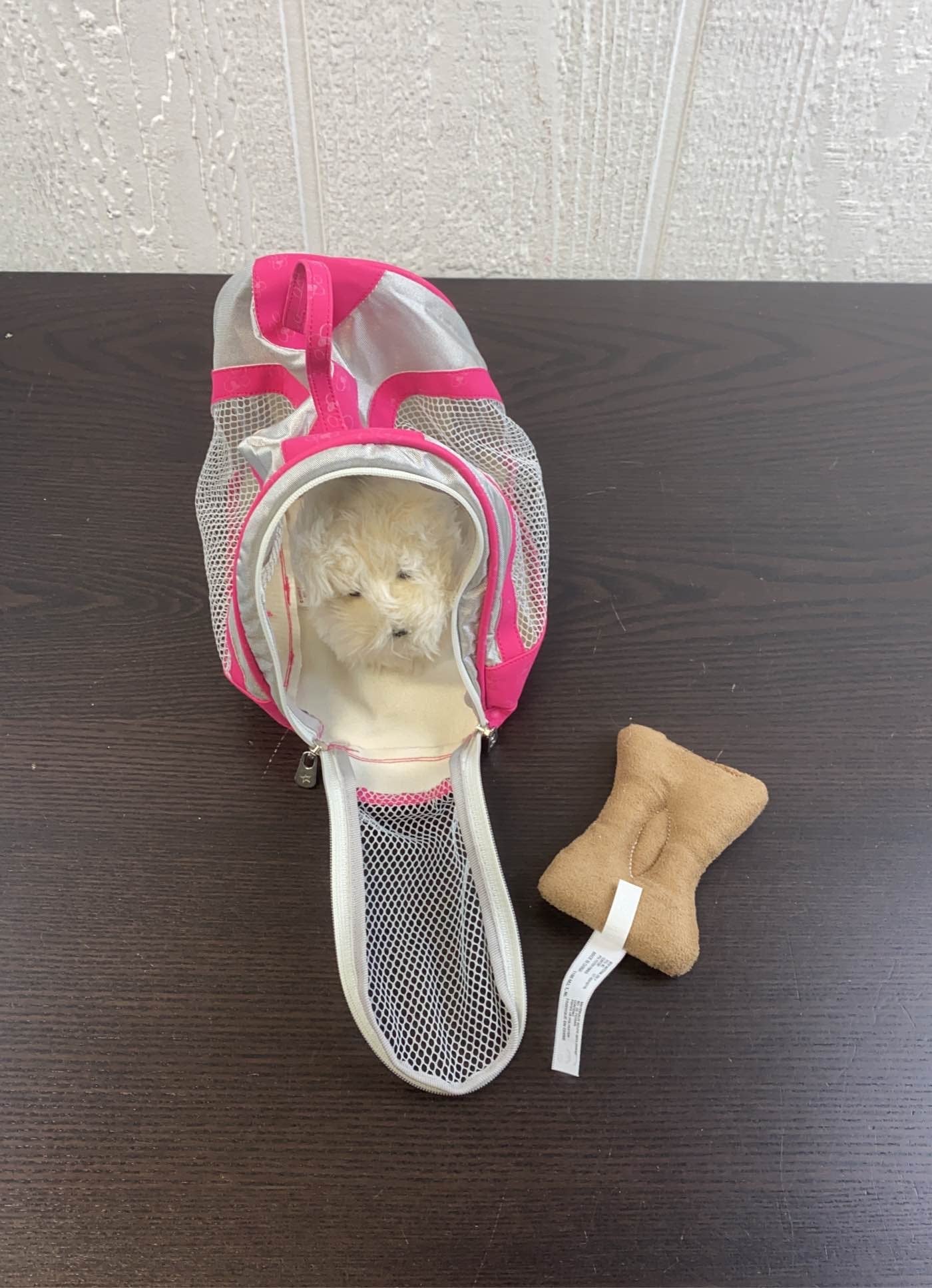  American Girl Coconut Dog With Travel Carrier