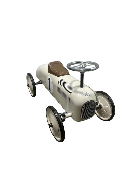 Vilac Classic Ride On Metal Car, Ecru