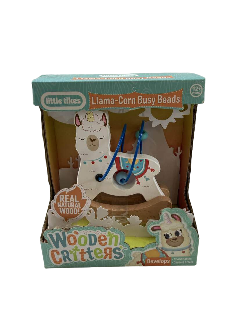  Little Tikes Wooden Critters Llama-Corn Busy Beads