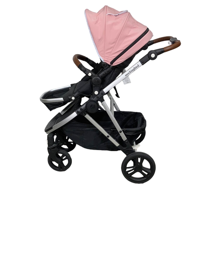  Mockingbird Single Stroller, Bloom, 2023, Watercolor Drops, Silver With Penny Leather