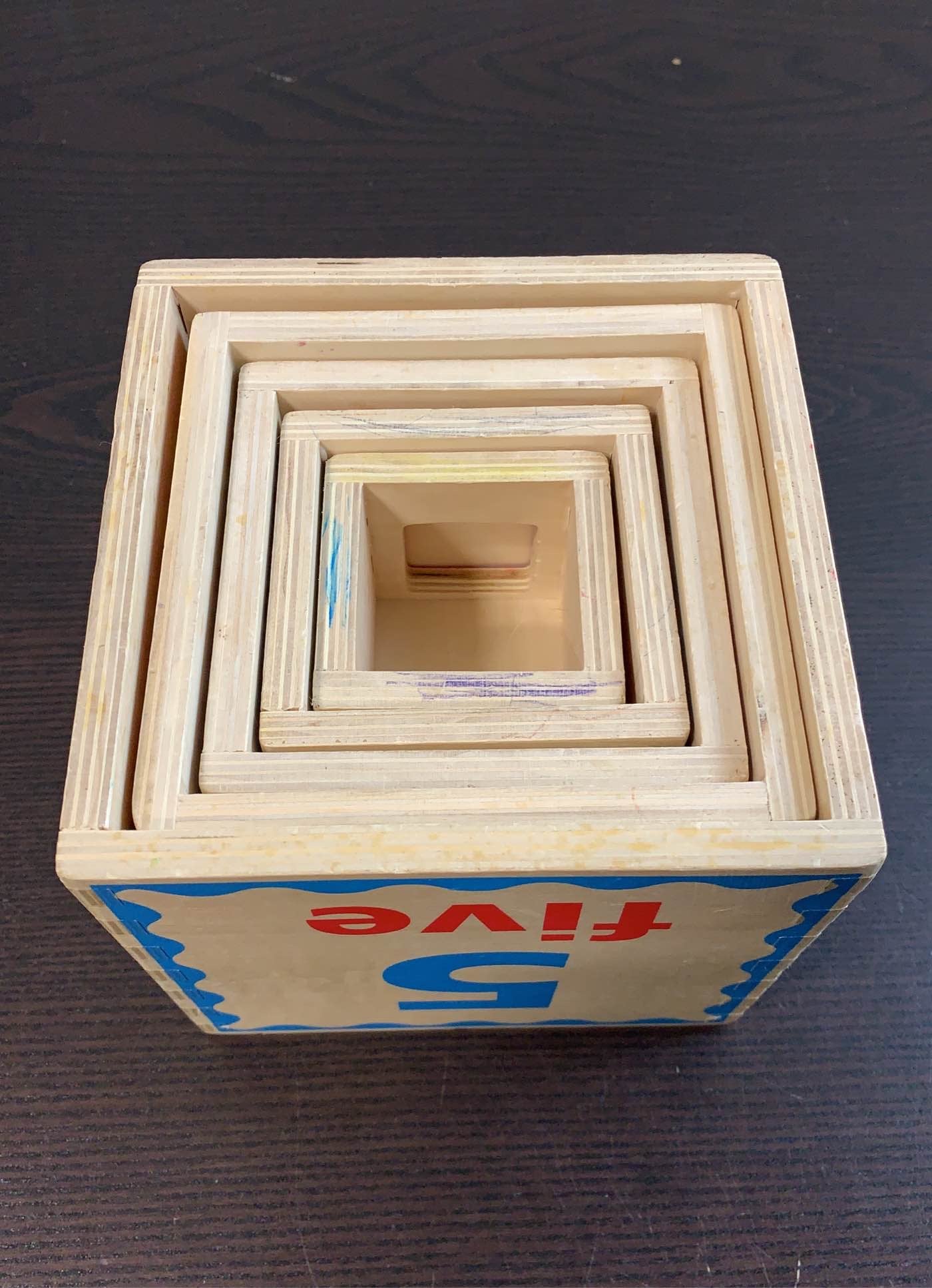  Hape Pyramid Of Play Wooden Nesting Blocks