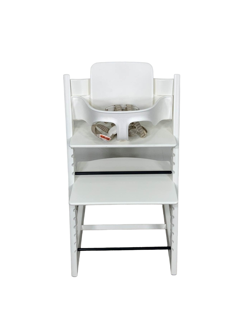  Stokke Tripp Trapp High Chair With Baby Set, White