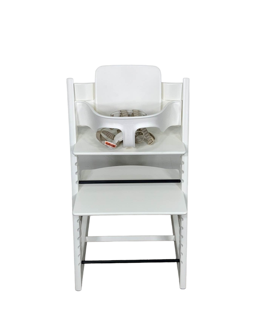  Stokke Tripp Trapp High Chair With Baby Set, White