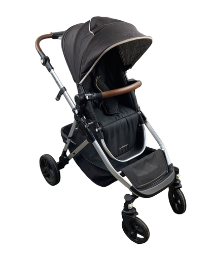  Mockingbird Single To Double Stroller With Accessories, 2021, Silver With Penny Leather, Windowpane, Black