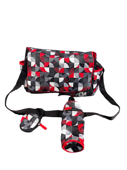  Disney Baby 5 Piece Diaper Bag Tote, Mickey Geo Check