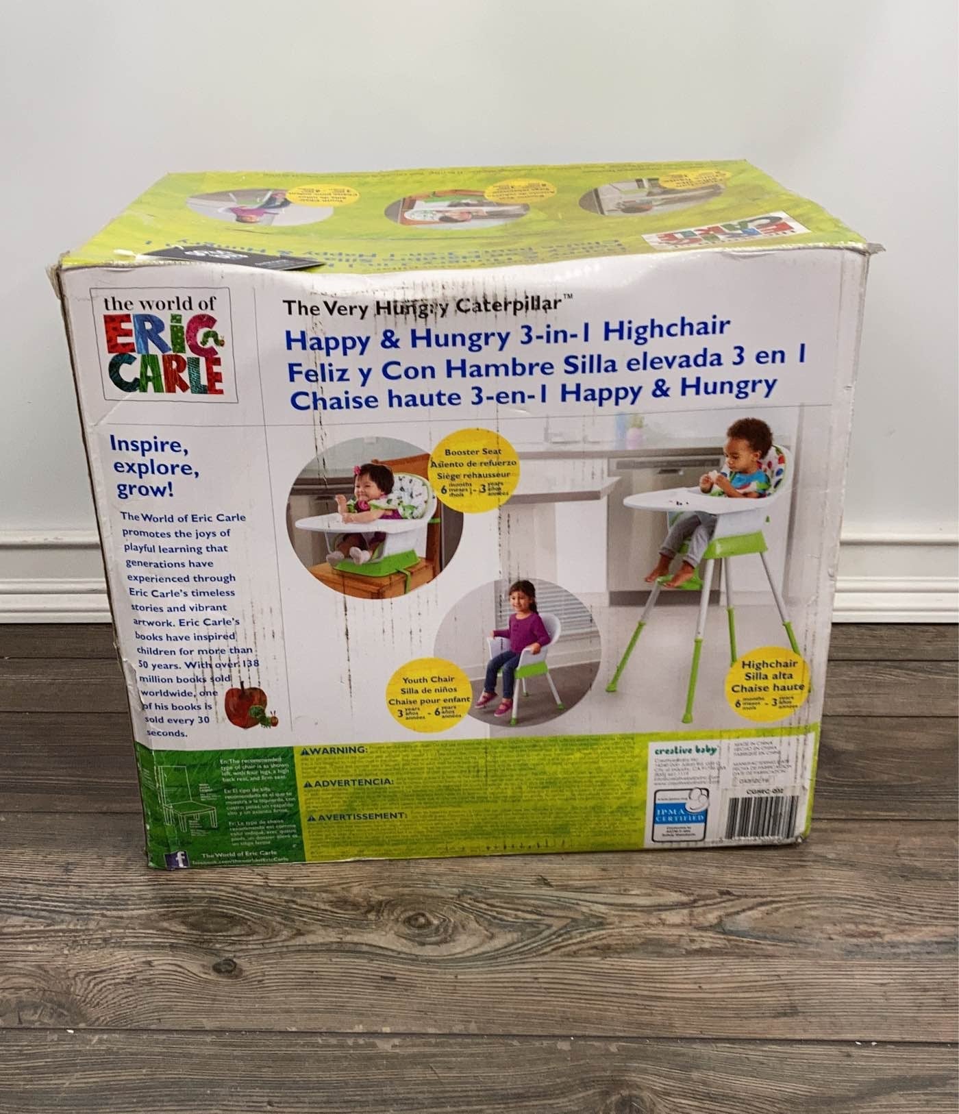  Eric Carle The Very Hungry Caterpillar Happy And 3-in-1 High Chair
