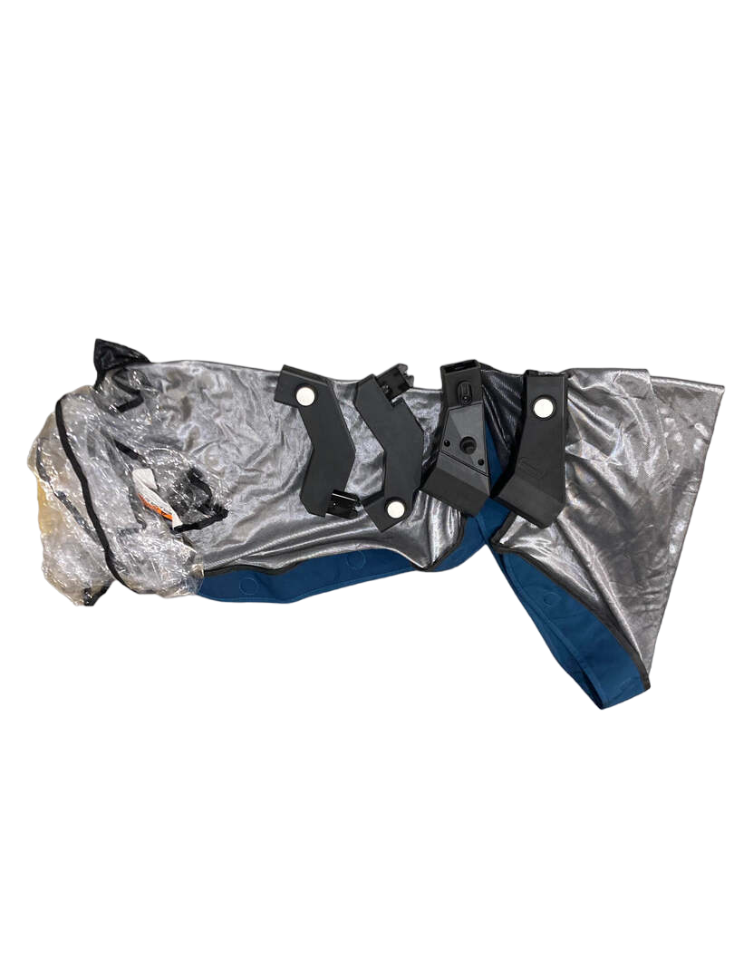  Mockingbird Double Stroller, 2022, Sage, Sky, Windowpane, Watercolor Drops, Silver With Penny Leather