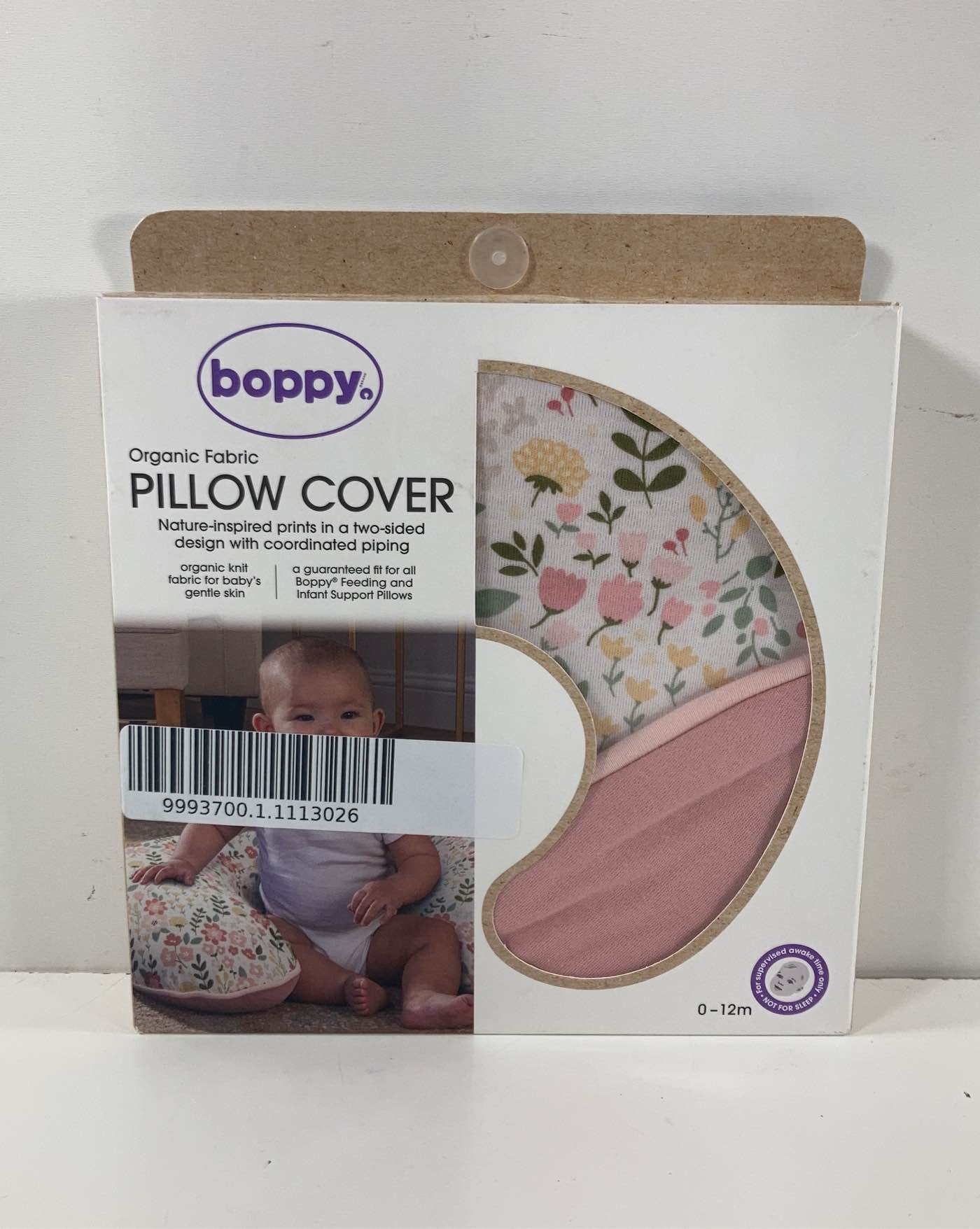  Boppy Organic Nursing And Infant Support Pillow Slipcover, Blush Cottage Garden
