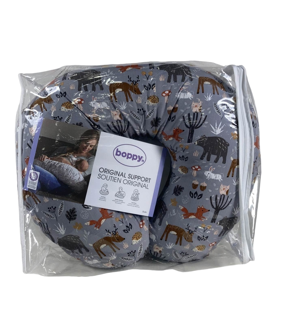  Boppy Nursing And Infant Support Pillow, Gray Forest Animals