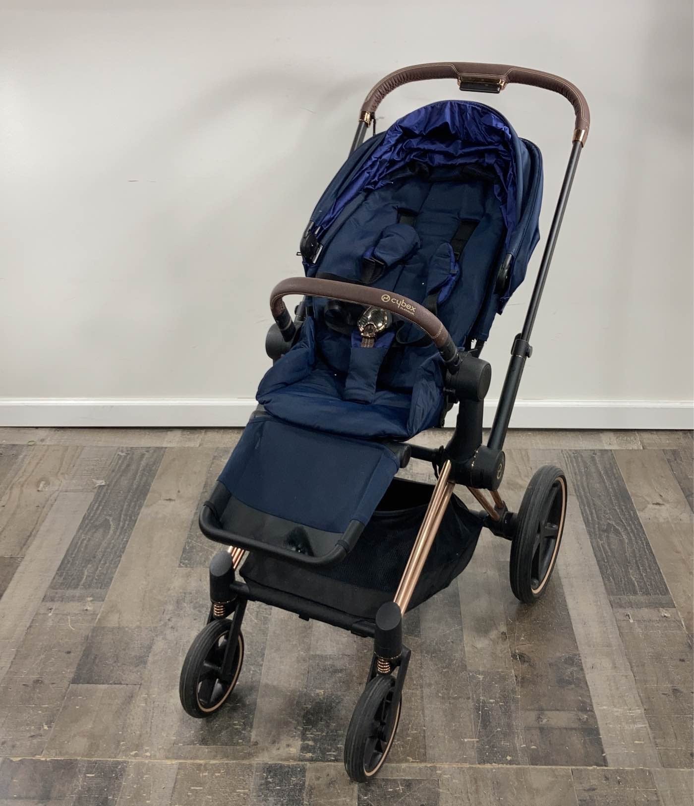 Cybex PRIAM Stroller, 2019, Rosegold, Indigo Blue