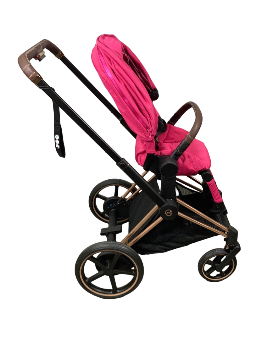  Cybex E-PRIAM Electric Stroller, 2019, Rose Gold, Fancy Pink