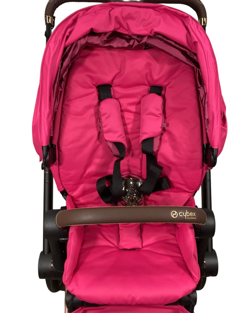  Cybex E-PRIAM Electric Stroller, 2019, Rose Gold, Fancy Pink