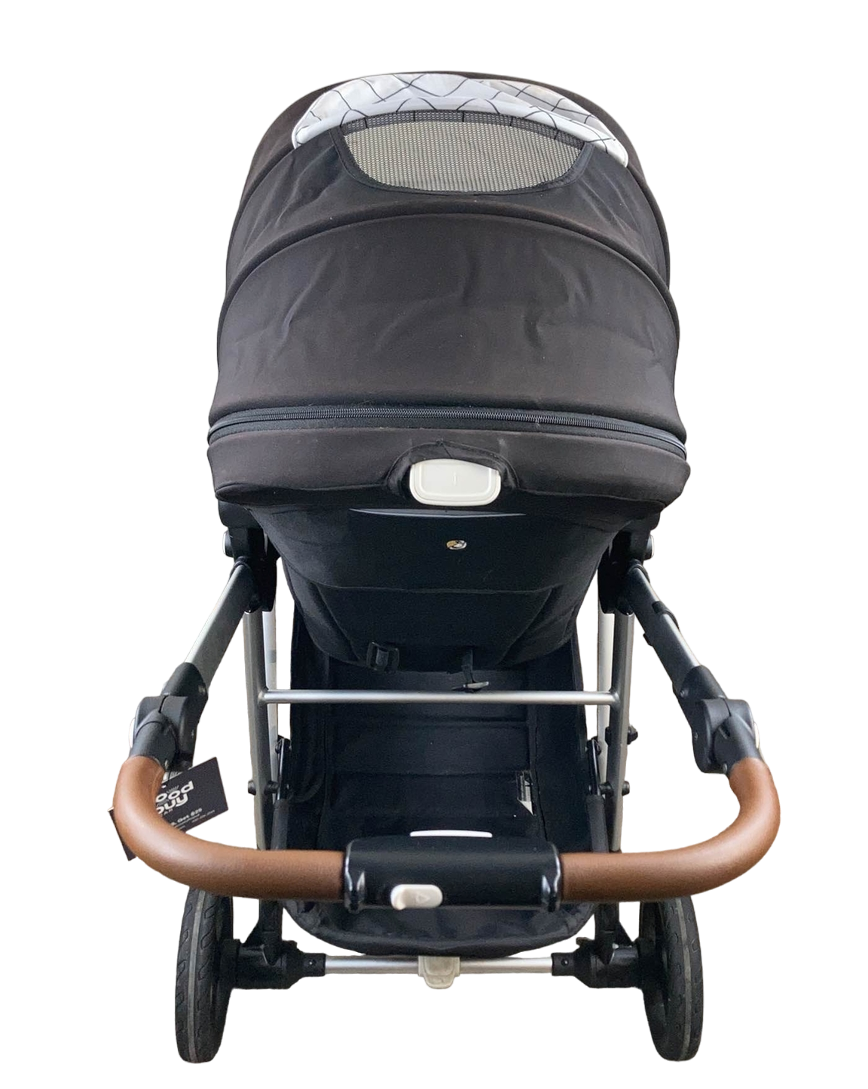  Mockingbird Single To Double Stroller With Accessories, 2021, Silver With Penny Leather, Windowpane, Black