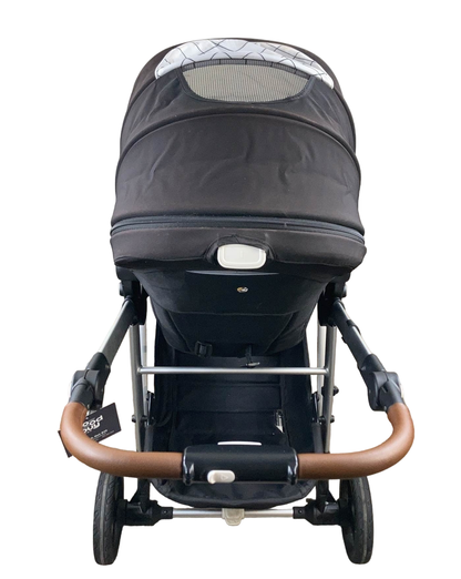  Mockingbird Single To Double Stroller With Accessories, 2021, Silver With Penny Leather, Windowpane, Black