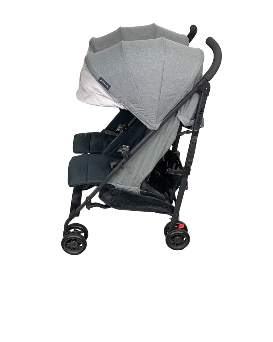  UPPAbaby G-Link V2 Double Stroller, 2022, Greyson (Charcoal Melange)