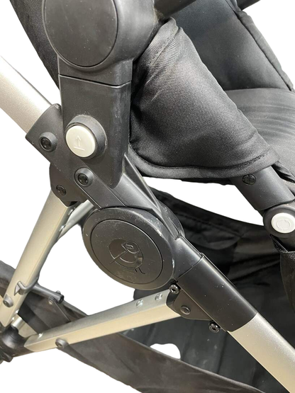  Mockingbird Single To Double Stroller, 2020, Silver With Black Leather, Windowpane, Sea