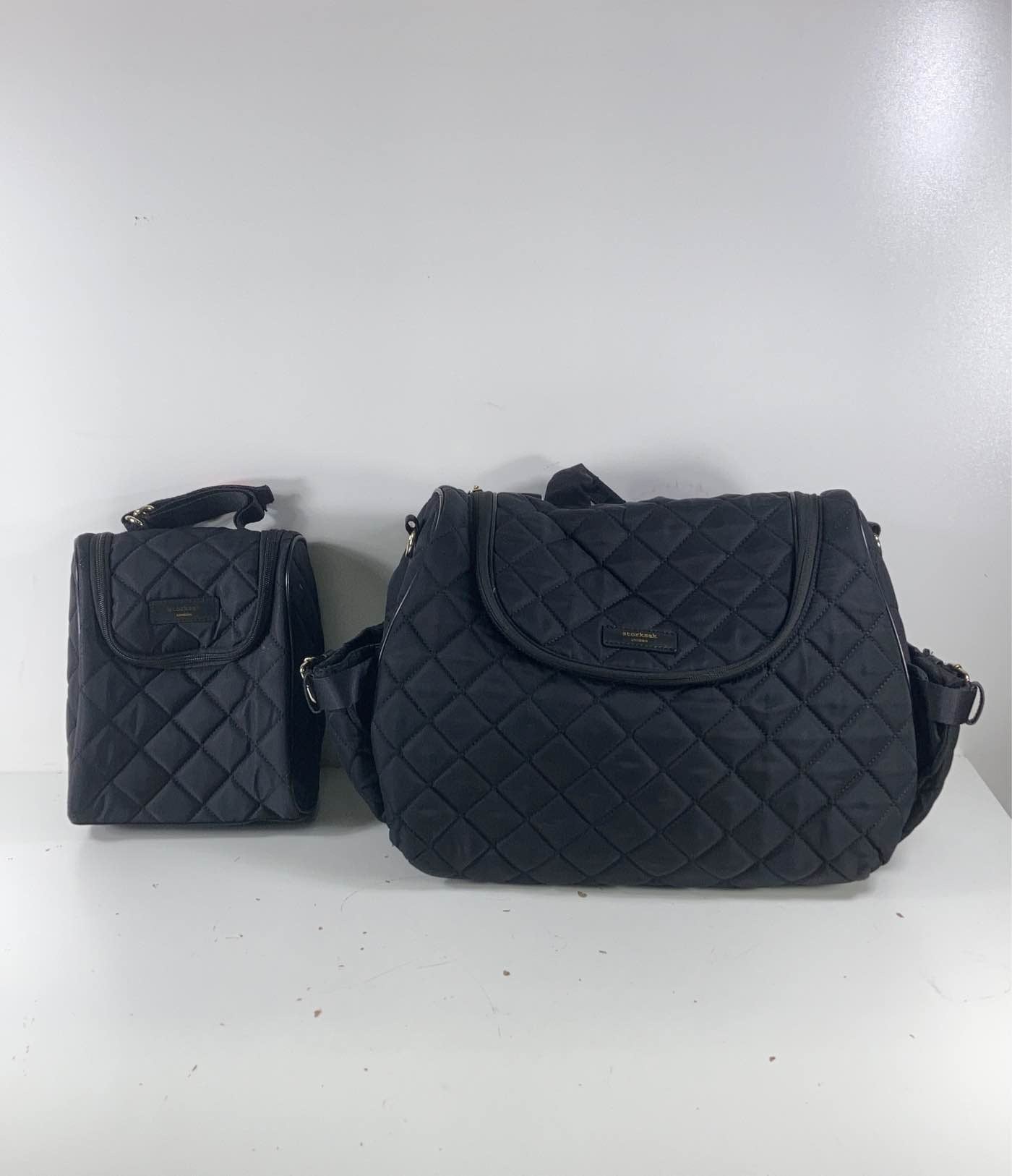  StorkSak Poppy Luxe Convertible Backpack With Food & Bottle Bag