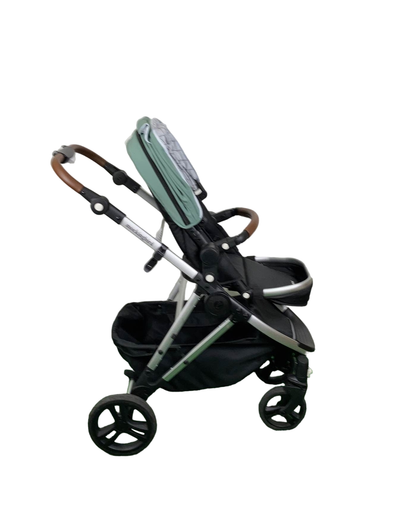  Mockingbird Single 2.0 Stroller, 2023, Silver With Penny Leather, Windowpane, Sage