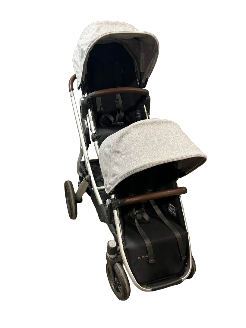  UPPAbaby VISTA V2 Double Stroller, 2020, Stella (Grey Brushed Melange)