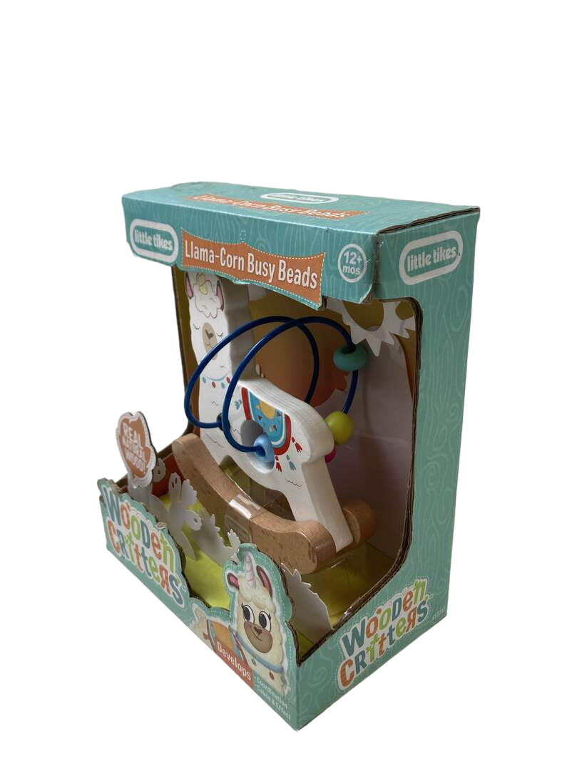  Little Tikes Wooden Critters Llama-Corn Busy Beads