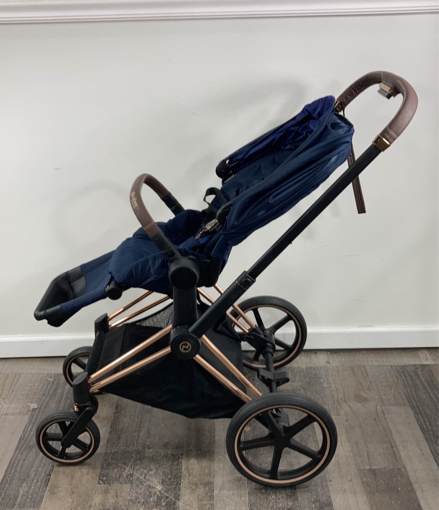 Cybex PRIAM Stroller, 2019, Rosegold, Indigo Blue
