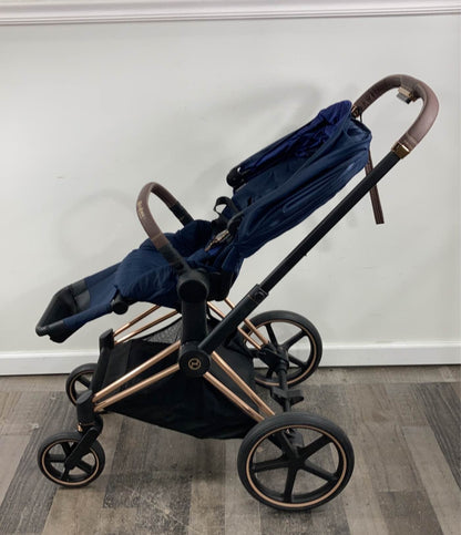  Cybex PRIAM Stroller, 2019, Rosegold, Indigo Blue