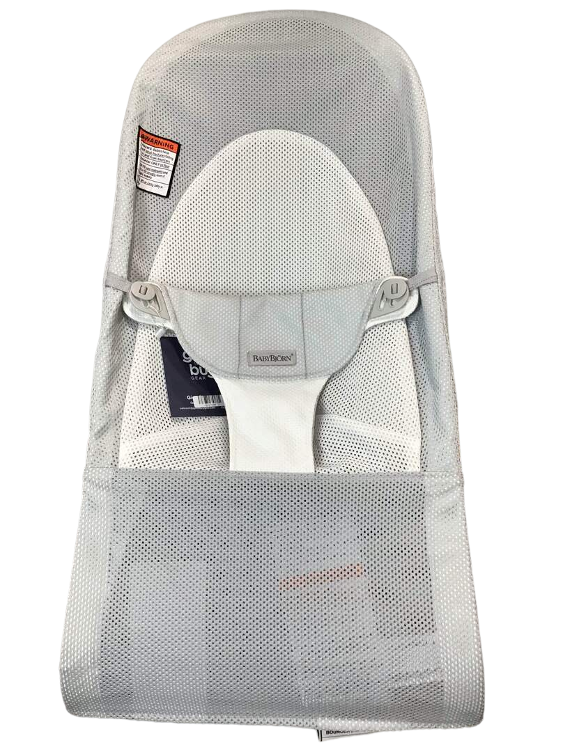 BabyBjorn Bouncer Balance, Silver White Mesh, Light Gray Frame