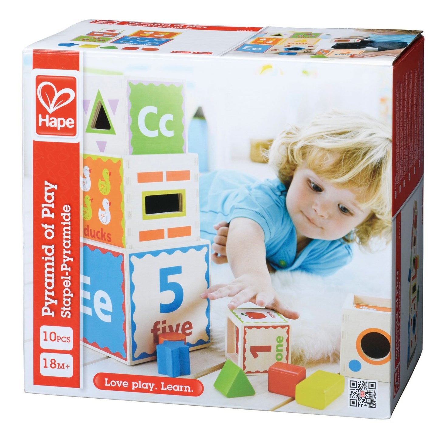  Hape Pyramid Of Play Wooden Nesting Blocks