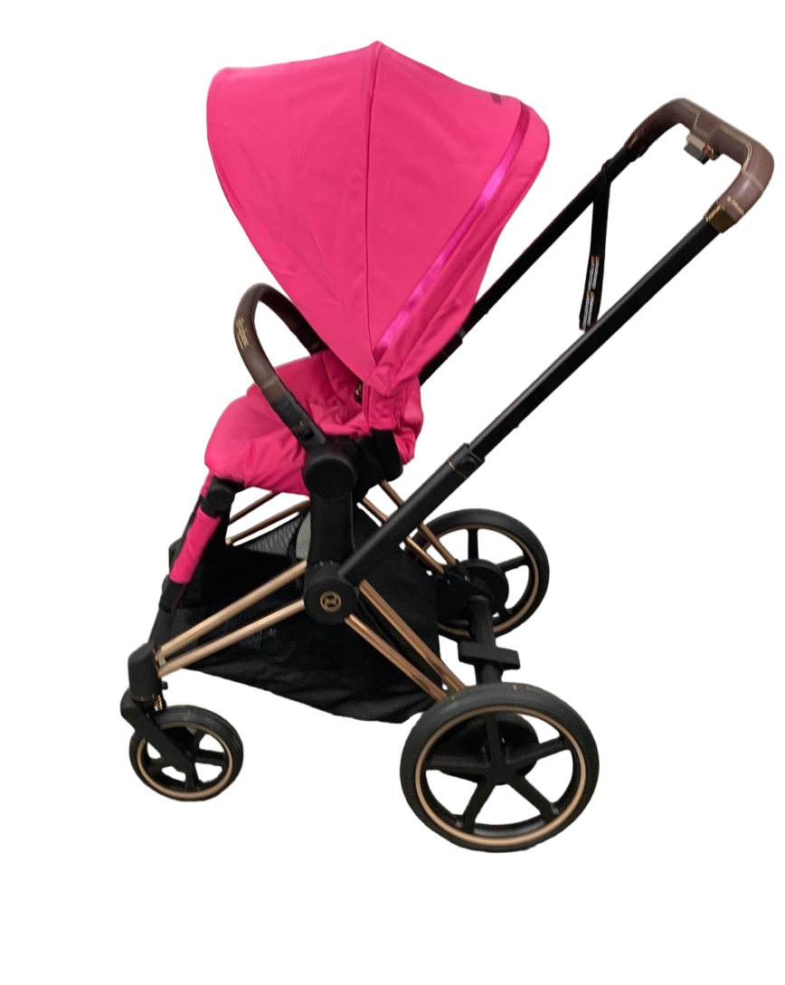  Cybex E-PRIAM Electric Stroller, 2019, Rose Gold, Fancy Pink