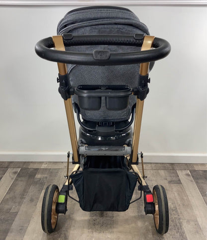  Orbit BabyG5 Stroller With Snack Tray, 2021, Gold Frame, Grey Melange Seat