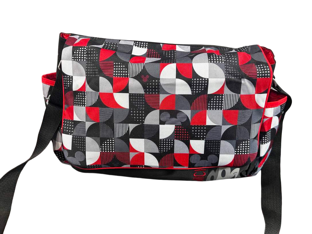  Disney Baby 5 Piece Diaper Bag Tote, Mickey Geo Check