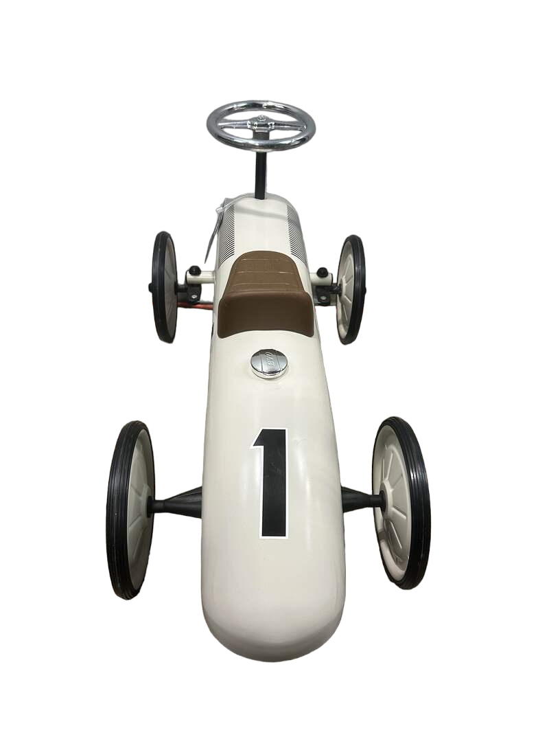  Vilac Classic Ride On Metal Car, Ecru