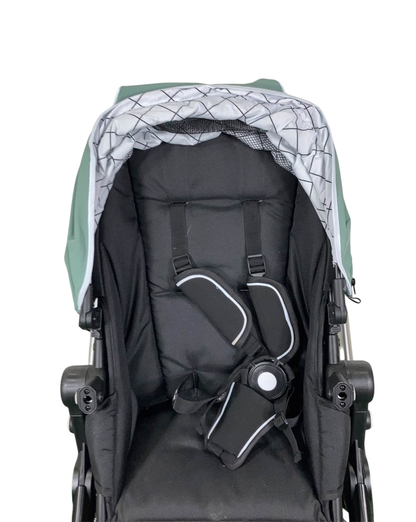  Mockingbird Single 2.0 Stroller, 2023, Silver With Penny Leather, Windowpane, Sage