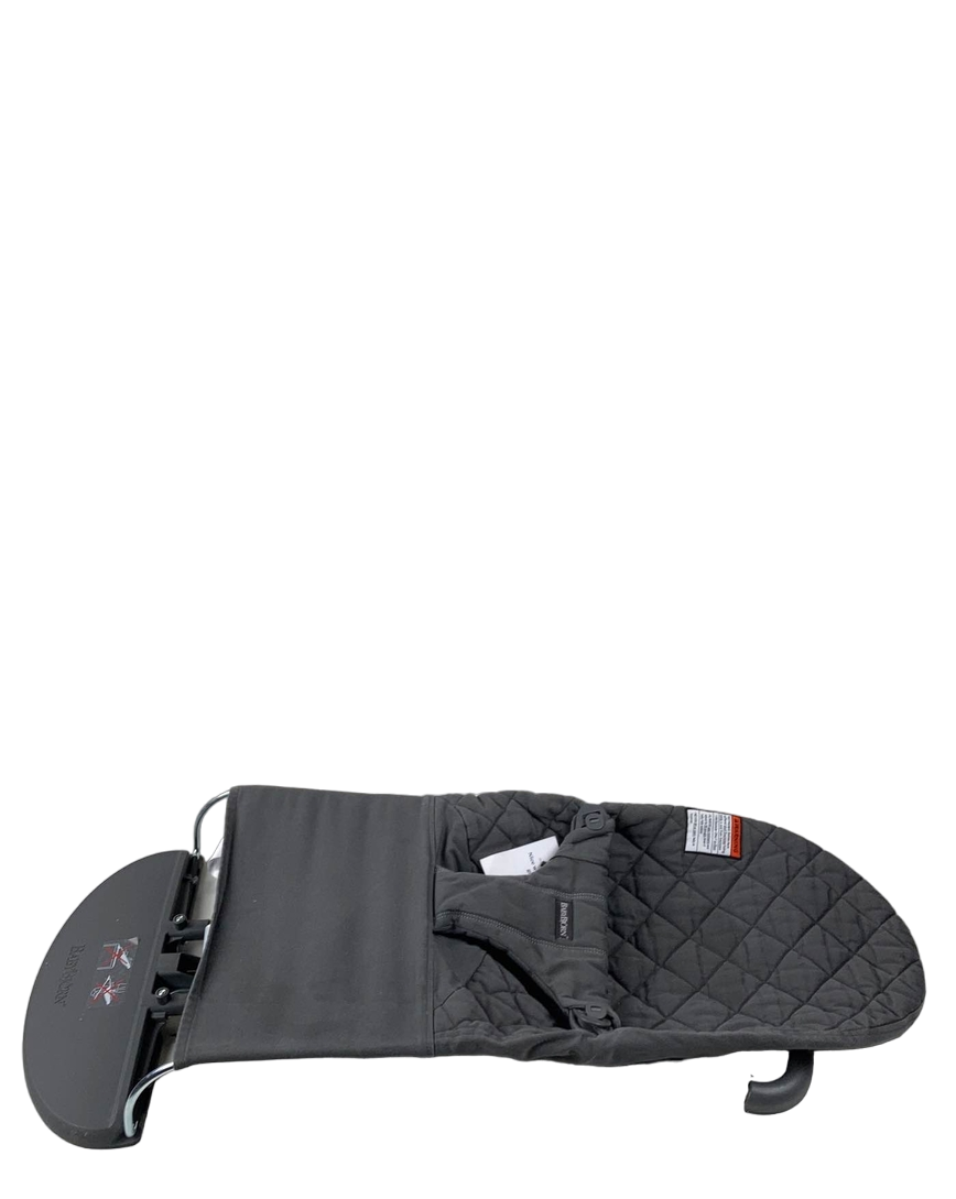  BabyBjorn Bouncer Bliss, Dark Gray Frame, Anthracite Cotton Classic Quilt