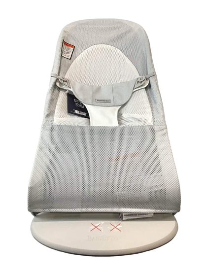  BabyBjorn Bouncer Balance, Silver White Mesh, Light Gray Frame