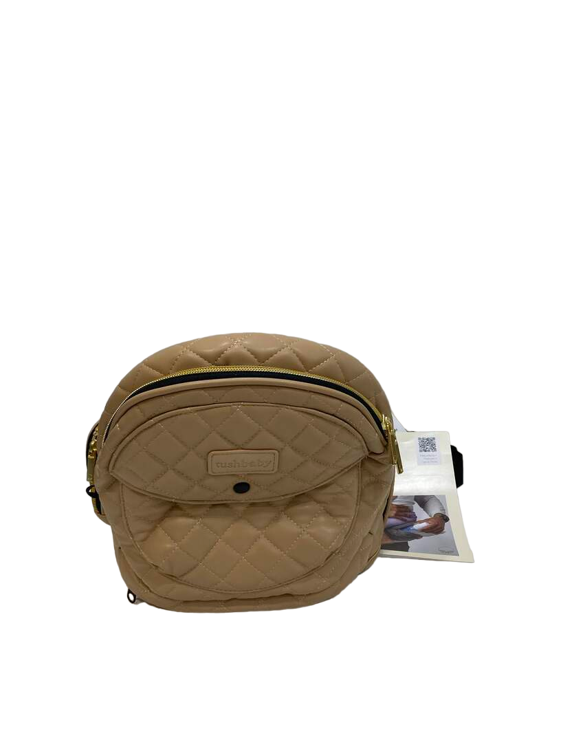  TushBaby Hip Baby Carrier, Sand Vegan Leather