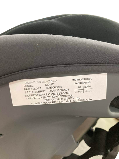  Britax Grow With You Harness-2-Booster Seat, 2024, Mod Black