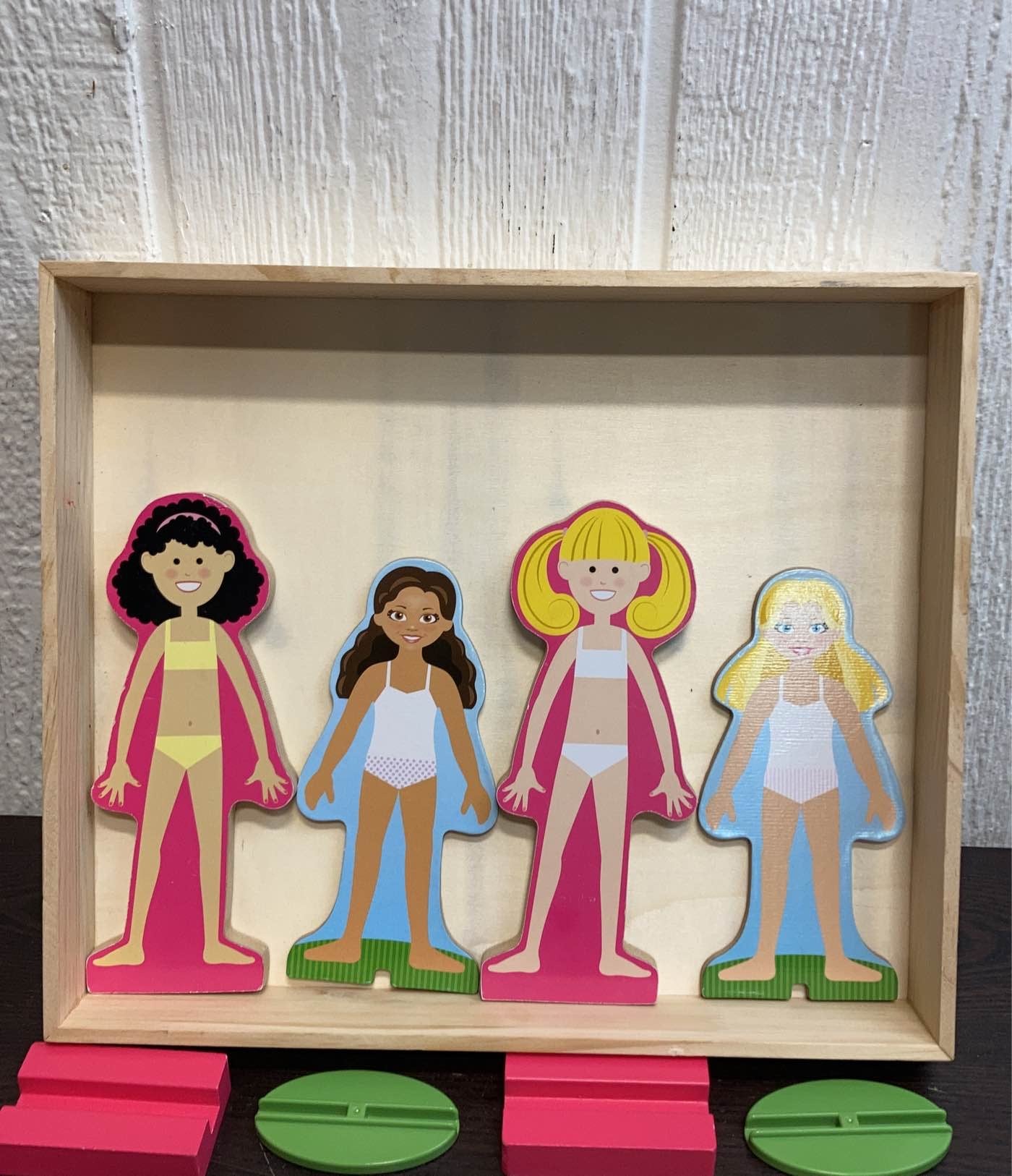  Horizon Group USA Wooden Dress-Up Dolls