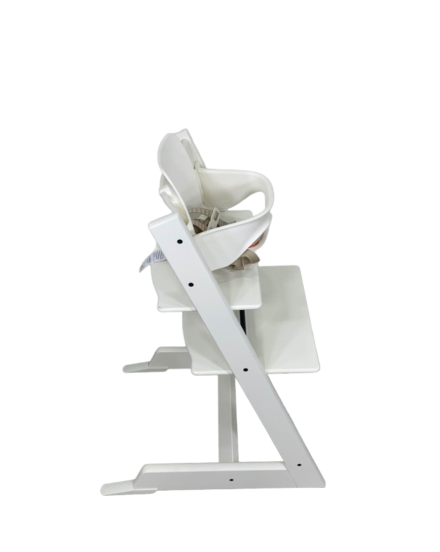 Stokke Tripp Trapp High Chair With Baby Set, White