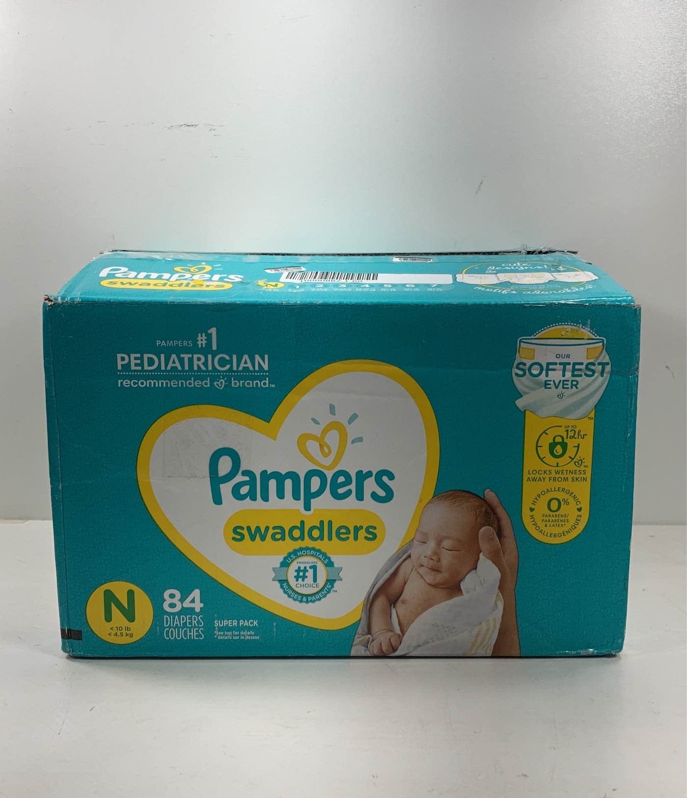  Pampers Swaddlers Diapers, Newborn