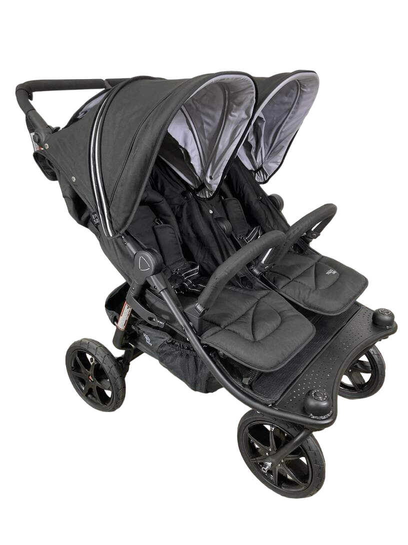  Valco Baby Tri Mode Duo X Double Stroller, 2022, Black Beauty