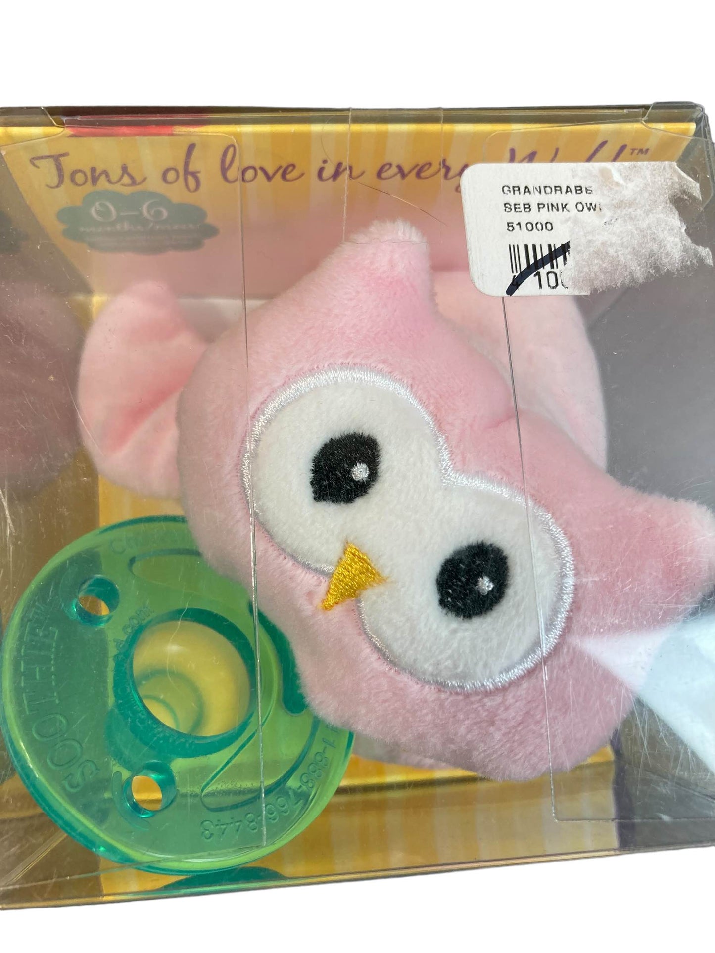  WubbaNub Pacifier, Pink Owl