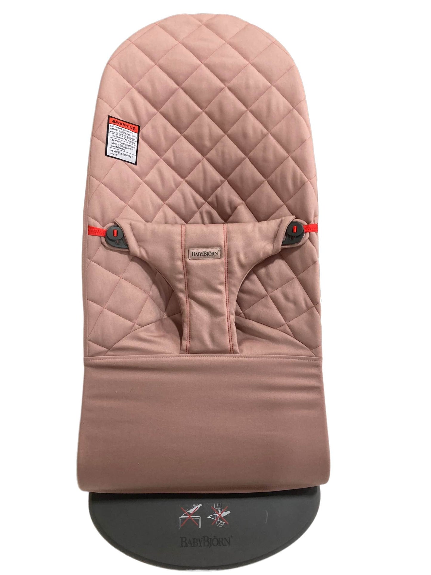  BabyBjorn Bouncer Bliss, Dark Gray Frame, Dusty Pink Cotton Petal Quilt
