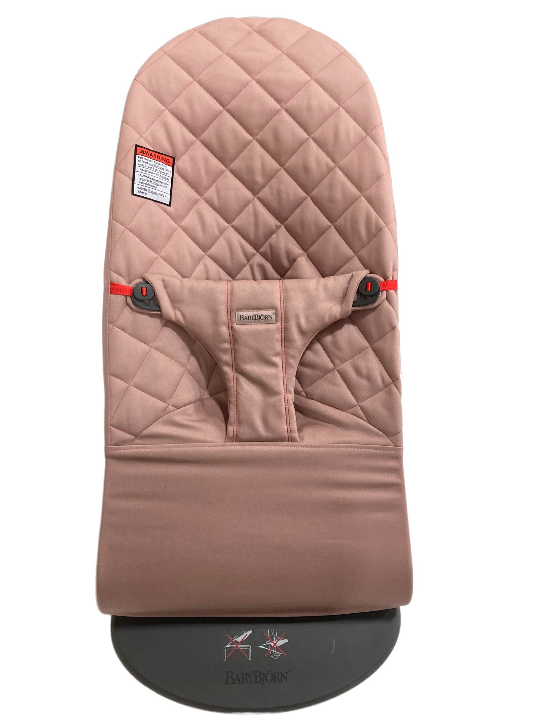 BabyBjorn Bouncer Bliss, Dark Gray Frame, Dusty Pink Cotton Petal Quilt